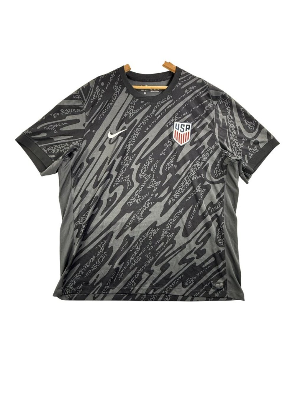 USA Jersey Mens 2XL Gray Soccer Nike Dri Fit Pre Match Camo AOP Training Shirt